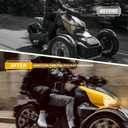 Rear Passenger Seat for Ryker, 2-Up Passenger Soft Seat with Grab Handles and Foot Pegs Pedals for Can Am Ryker All Models Accessories, Replace #219400842(MAX Mount 219400800 Required)