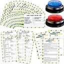 Family Friendly Feud Card Game with 2 Answer Buzzers,Family Game Night Funny Trivia Quiz for Holiday Gathering Party Office Class Groups Team Building