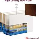 Ampersand Art Supply Gesso Wood Painting Panel: Museum Series Gessobord, 11" x 14", 1/8" Flat Profile