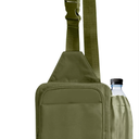 BUNSO Everyday Small Crossbody Bags for Women, Water-Resistant Sling Bag for Men with Waterbottle Holder, 7” x 2.5” x 9”