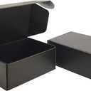 6x4x2 inches Small Shipping Boxes Set of 50 - Black Mailer Corrugated Cardboard Boxes for Shipping Packaging Mailing Products