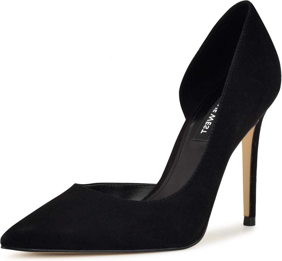 Nine West Women's Folowe Pump (6.5, Black Suede 008)