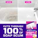 Mr. Clean Magic Eraser Shower & Tub Scrubber, Bathroom Cleaner, All in One Bathroom Cleaner, Lemon Starter Kit, 1 Scrubber & 2 Foaming Magic Erasers