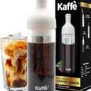 Kaffe Cold Brew Coffee Maker (38oz / 1L) - Borosilicate Glass, Airtight Seal & Dishwasher Safe - Iced Coffee Maker Bottle - Removable Mesh Filter - Up to 6 Cups of Cold Brew Coffee