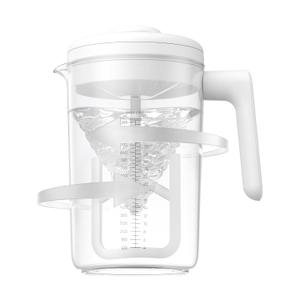 Electric Formula Pitcher, 36 oz Baby Formula Mixing Pitcher, Automatic Baby Formula Mixer, Bidirectional Stirring Breastmilk Pitcher, Locking Lid Smooth Formula Maker Milk Storage for Fridge, White