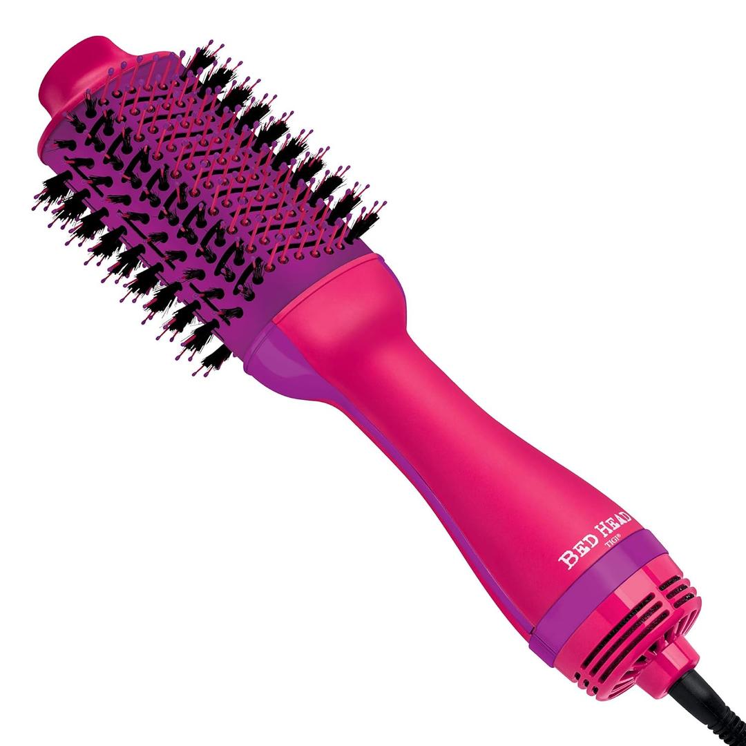 Bed Head One Step Volumizer and Hair Dryer | Dry, Straighten, Texture, Style in One Step (Pink) (1 Count (Pack of 1))
