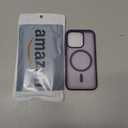 Zapica Magnetic for iPhone 14 Pro Case, [Compatible with MagSafe] [Military Grade Drop Protection] Translucent Matte Shockproof Anti-Scratch Phone Cover, Dark Purple