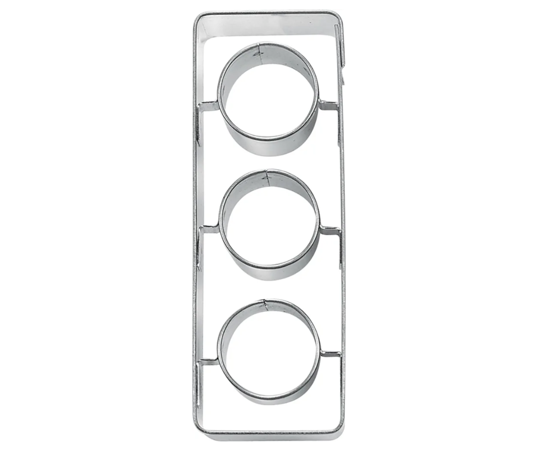 Staedter Embossing Traffic Light Cookie Cutter, Silver