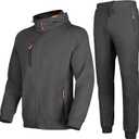 Sweatsuits for Men 2 Piece Hoodie Men's Jogging Tracksuit Set Casual Athletic Long Sleeve Outfit Pullover Suit Set, Grey 3XL