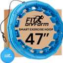 Infinity Weighted Hula Fit Hoop for Adult Weight Loss, 2 in 1 Smart Fitness Exercise Hoop for Women Abs Workout, Fit on Form 24/28/32 Detachable Knots (Blue - 47 Inch)