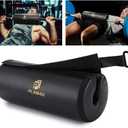 Barbell Pad for Bench Press Hip Thrust Weightlifting, Upgraded Board Press with 2 inches Non-Slip Thickness Leather Foam Pad Fits Standard Olympic Bars for Powerlifting Bench Workout (Black)