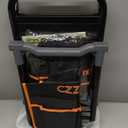 Garden Kneeler and Seat, Wider and Thicker Kneeling Pad Heavy Duty Gardening Stool with Gardening Tool Pouch and Bag, Garden Bench/Chair Gifts for Women, Seniors (Black & Orange)