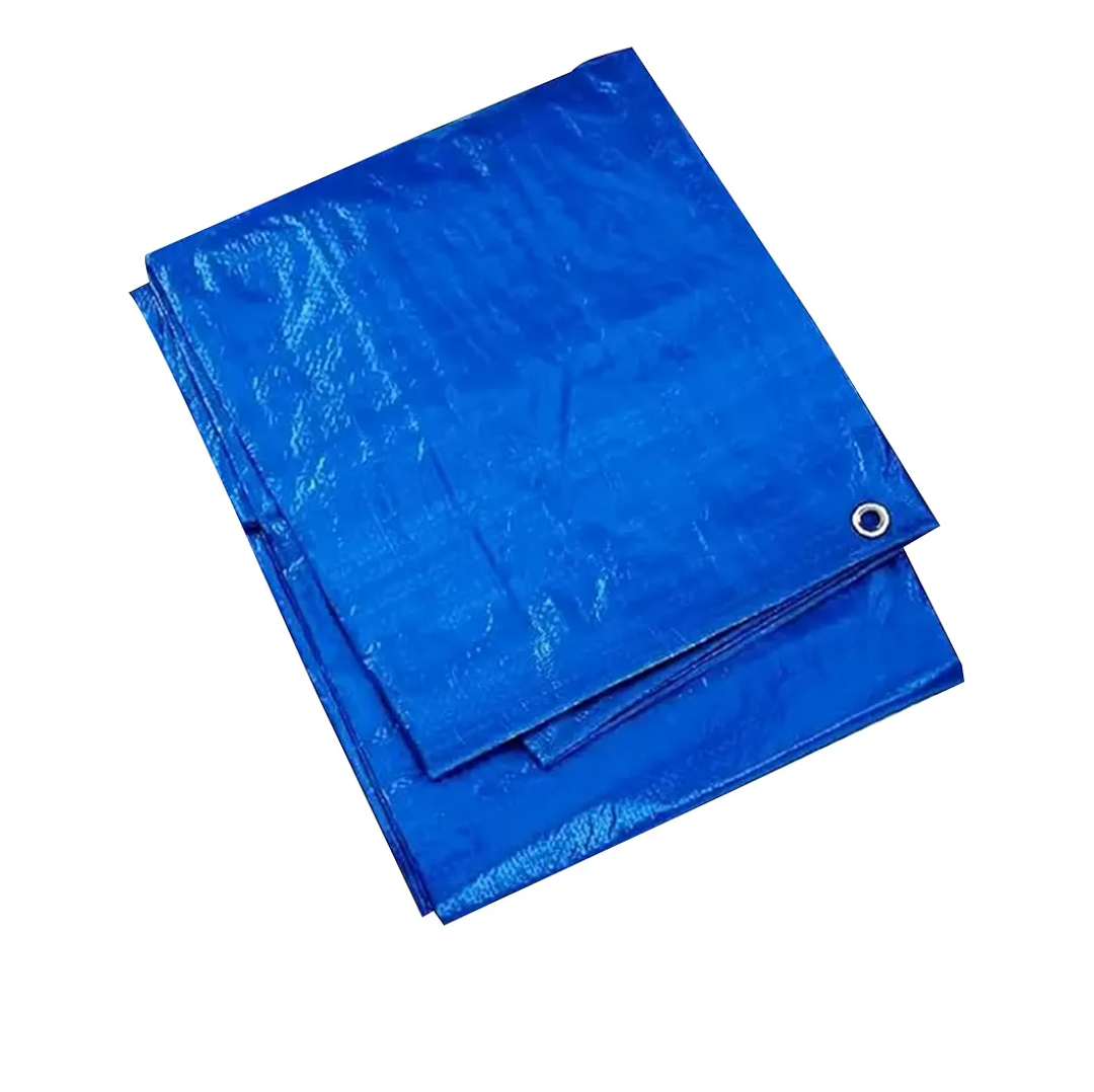 6x16 ft Heavy Duty Plastic Tarp – Blue Poly Tarp, 6 MIL Waterproof Cover w/Aluminum Grommets, Reinforced Edges, Tear Resistant Polyethylene for Camping, Roofing, Construction, Outdoor Use