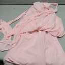 Women's Chiffon Halter Drop Waist Mini Dress Wedding Guest Dresses Ruffle Formal Holiday Club Brunch Outfits (Pink, S)