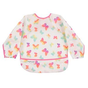 Tiny Twinkle Long Sleeve Bib for Babies & Toddlers | Waterproof Smock Bib for Eating | Machine Washable & Mess-Proof Feeding Essentials | Newborn Shower Gift (Butterflies, 6–24M)