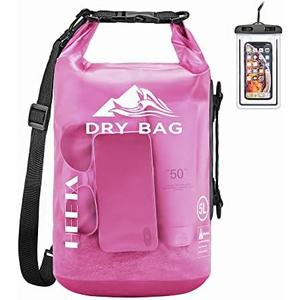 HEETA Dry Bag Waterproof for Women Men, 5L/10L/20L/30L/40L Roll Top Lightweight Dry Storage Bag Backpack with Phone Case for Travel Swimming Boating Kayaking Paddle Board Camping Beach Accessories