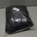 Pfrstuv Single Sofa Cover Leather Look Chair Covers for Living Room 1-Piece Sofa Chair Covers with Arms Stretch Furniture Protector with Elastic Bottom & Pockets(Armchair, Black)