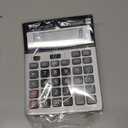 Desk Calculator 12 Digit Extra Large LCD Display, Touch Comfortable with Big Buttons, PXY Two Way Power Battery and Solar Standard Function Office Calculators