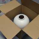 White Ceramic Vase, Rustic, 7.5 Inch