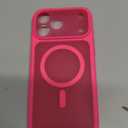 TOCOL for 17 Pro Max Case, Full Camera Protection, Built-in Magnetic Ring, Compatible with Magsafe Charger, Translucent Matte Phone Case for17 ProMax 6.9 inch (Hot Pink)