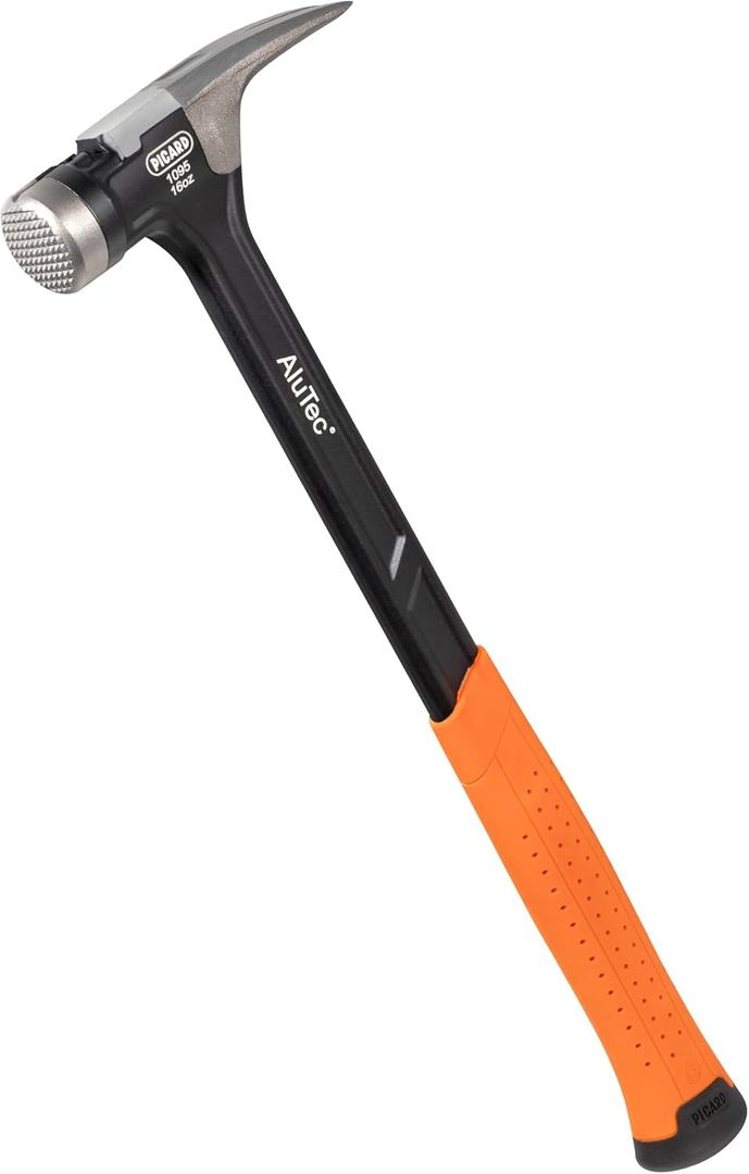AluTec No. 1095 Framing Hammer Roughened Aluminium and Forged Steel Ergonomic 2 Component Handle 780 g 405 mm Length 140 mm Width Professional Tool for Roofers