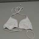 String Bikini Tops for Women Bathing Suit Swim Tops Sexy Triangle Bikini Top white (XS)