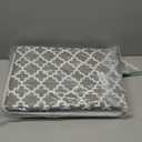 Storage Baskets Large 17"x12"x15" Foldable Rectangular Storage Bins Baskets for Organizing [2 Pack] Fabric Nursery Storage Baskets for Home,Office,Closet,Clothes,Toys (White&Lattice Grey)