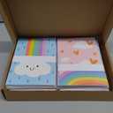 Paper Junkie 48 Pack Rainbow Cards with Envelopes for Thank You, Baby Shower, Birthday, and Kid Stationery Set (Pastel, 4x6 In Thank You Cards With Envelopes)