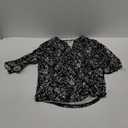 CHICZONE Womens 3/4 Length Bell Sleeve Tops Loose Summer Tunic Shirts Dressy Casual Blouses (A Floral Black White)