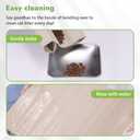 Li&Zhao Dog Food Mat - Wave Cat Food Mat Pet Food Mat Dog Bowl Mat Waterproof Pet Mats for Food and Water for Floors Waterproof(Beige)