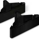 Amazon Basics Space Saving Plastic Clothes Hangers, Sturdy Closet Organizer for Shirts and Jackets, Adult Size, Black, 50-Pack