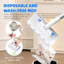 Mini Sweeper Mop No-Touch Dirty Cleaning Flat Dust Mop for Dry Wet Disposable Pads, Multi Surface Mop Floor Mopping and Sweeping Cleaning Head for Kitchen Wall Bathroom Toilet Corners Window