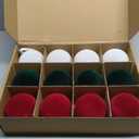 12 Pcs Velvet Christmas Balls Bulk Shatterproof Plastic Christmas Tree Decorations for Decorative Hanging Baubles (12, Wine redBlackish GreenWhite, 3.94Inch)