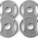 Amazon Basics 2-Inch Olympic Cast Iron Grip Weight Plates, Size: 5 lb, 4pc, 2"