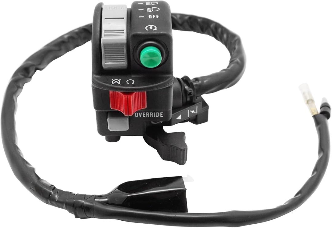 M MATI Handlebar Control Switch Button Start Stop Headlight Override for Kawasaki Prairie 300 400 KVF360 KVF400 1999-2001 46091-1726 46091-1799