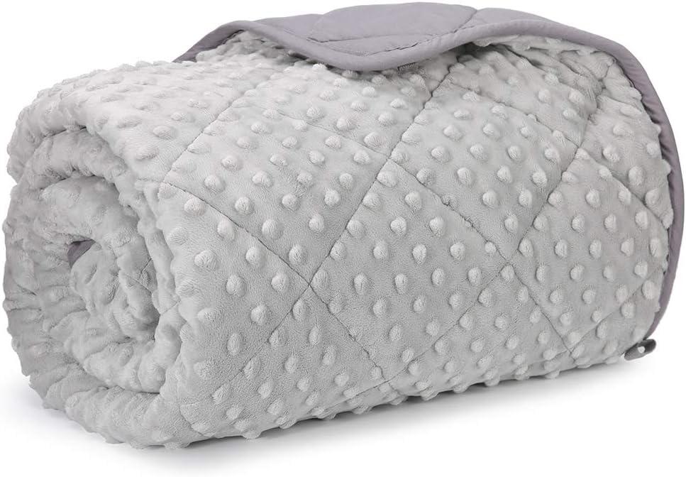 MAXTID Weighted Blanket for Kids 10 lbs 41x60 Double Heavy Blanket Gift for Children (Grey)