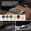 Wireless Charger Car Magnetic Charging pad Fast Wireless Phone Charger Cell Phone Cordless Charging mat Compatible with iPhone 16/15/14/13/12, Airpods Earbuds(C11MAG)