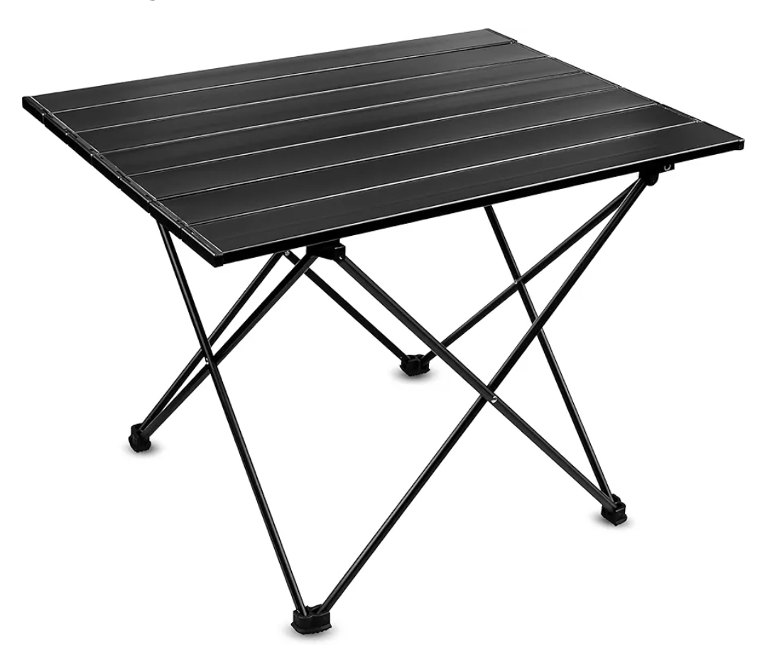 Folding Camping Table – Ultralight Aluminum Portable Table for Camping, Hiking, Backpacking, Picnic, Beach, BBQ – Compact Lightweight Collapsible Travel Side Table for Outdoor, RV, (1