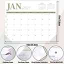 GuassLee Desk Calendar 2026, 18-Month Hanging Desk/Wall Calendar From 2026 Jan-2027 Jun, 14" X 11" Monthly Planner with Thick Paper For Office Home School Desk Organizing
