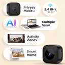Hidden Camera,Spy Camera,4K Security WiFi Mini Camera SD Card Storage & App Control,Surveillance with Magnetic Mount,AI Motion Detection,Auto Night Vision,Compact Indoor Cameras for Home