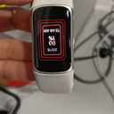 Fitbit Charge 6 Fitness Tracker with Google apps, Heart Rate on Exercise Equipment, 6-Months Premium Membership Included, GPS, Health Tools and More, Porcelain/Silver, One Size (S & L Bands Included)