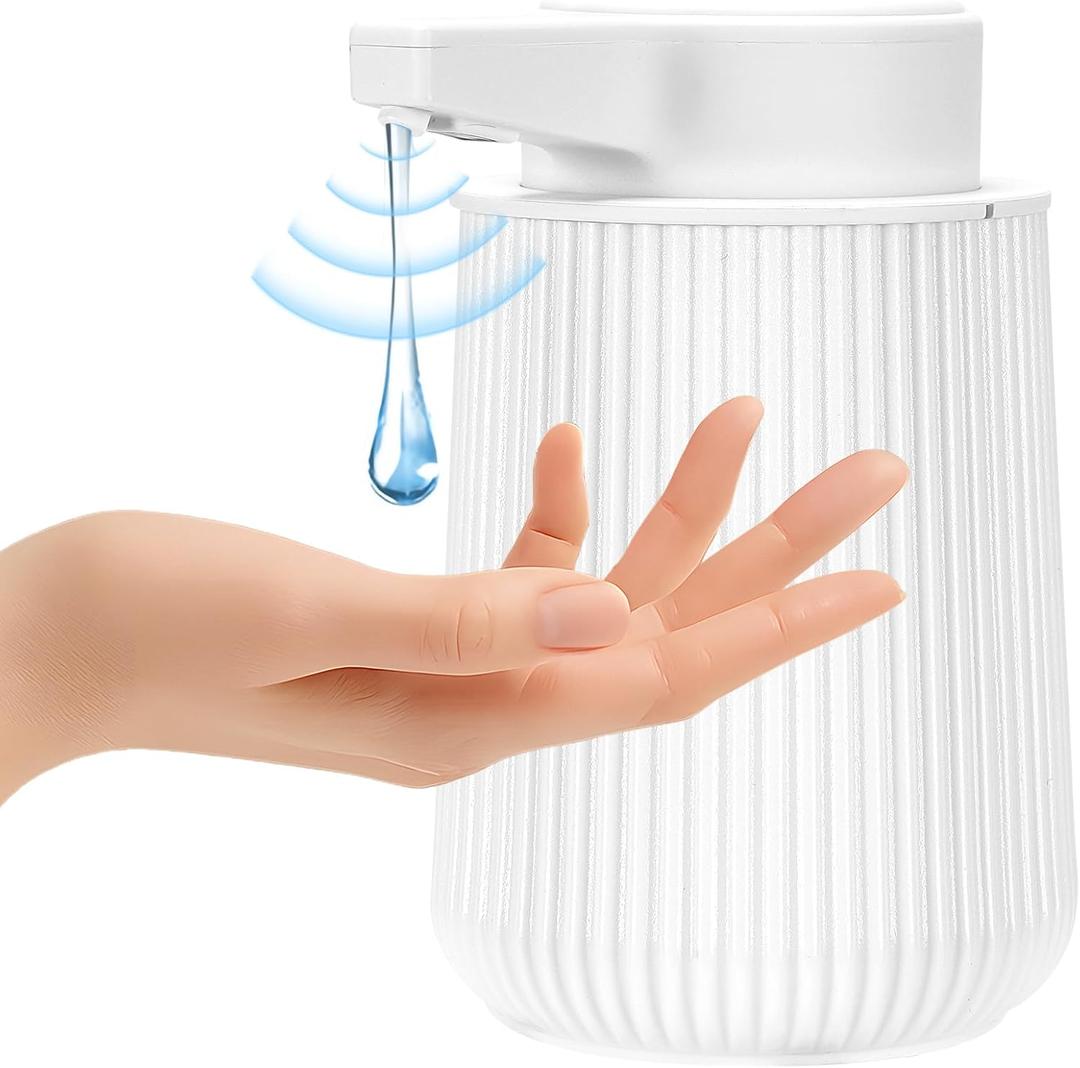 Automatic Soap Dispenser Liquid Touchless, 9 Oz Hand Soap Dispenser with Adjustable Volume for Kitchen, Dish, Bathroom, White