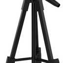 Laser Level Tripod,1/4"-20 Thread Mount,18" Lightweight Aluminum Portable Adjustable Tripod with 3-Way Flexible Pan Head, Bubble Level, Non-Skid Feet, Carrying Pouch Included,Black
