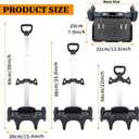Backpack Trolley with Edge Guard 6-Wheels Rolling Dolly Cart for Backpack,Luggage,Travel Hand Truck