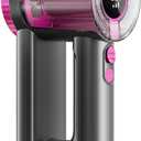 Rechargeable Fabric Shaver, 2-in-1 Lint Remover for Clothing, Furniture, Sweater with 6-Blade, 200ml Container, LED Display, 2000mAh USB-C, 3-Speed Lint Shaver Eliminates Fuzz & Pilling (Purple)