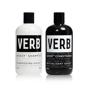 VERB Ghost Shampoo & Conditioner Duo Set - Infused with Moringa Oil - Cleanses + Moisturizes Fine and Weighed Down Hair - Vegan, No Parabens or Harmful Sulfate, 2 Packs