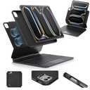 ESR [Upgraded] iPad 11 Inch Case with Keyboard (M5/M4, 2025/2024), iPad 11 Keyboard Case with Magnetic Stand, Portrait/Raised Modes for iPad 11, Removable, Rebound 360 Series, Black