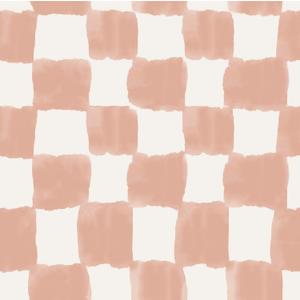 Mr. Kate RoomMates Tess Watercolor Checker Terracotta Peel and Stick Wallpaper, RMWS1315