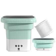 Portable small washing machine,13L Capacity Foldable Mini Washer,Ideal for Baby Clothes, Underwear & Small Items. Perfect for Apartments, Dorms, RVs & Travel (Green)