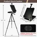 Black French Style Easel Sketch Box with Aluminum Tripod, normal